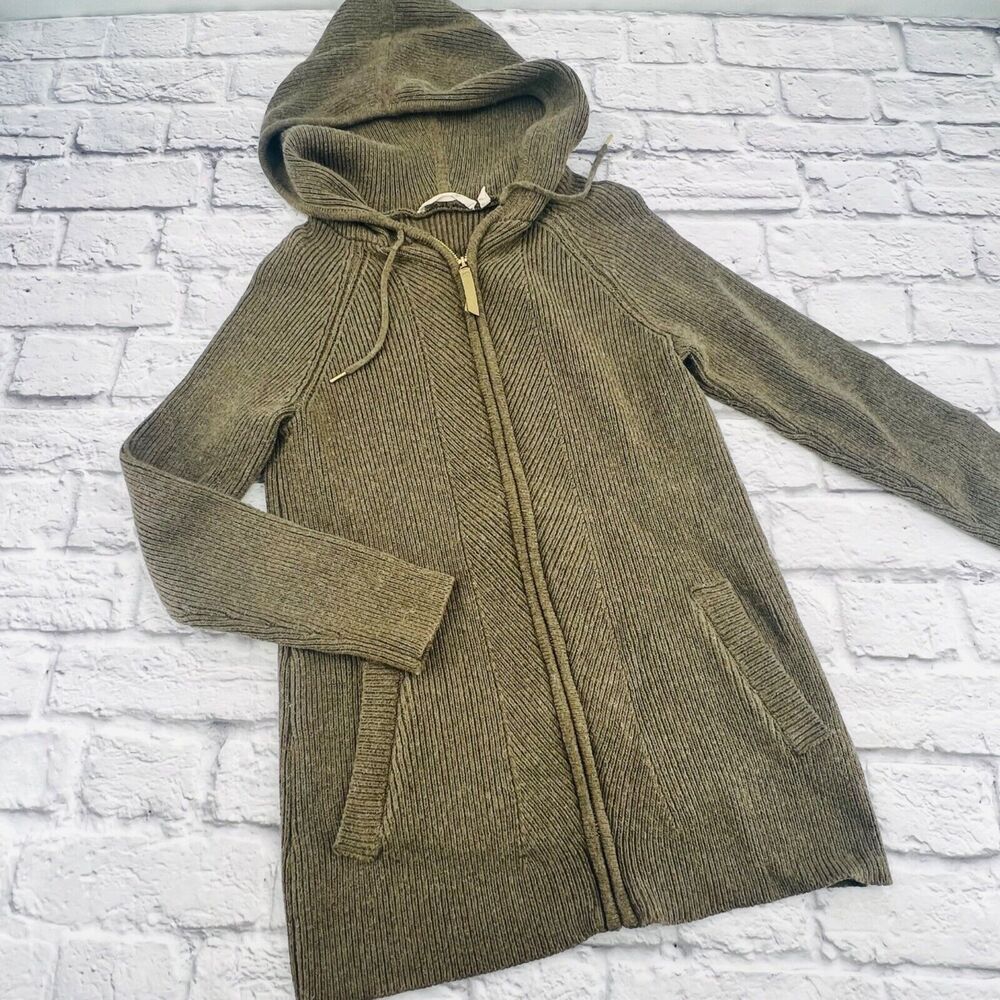 Soft Surroundings Olive Hooded Cardigan